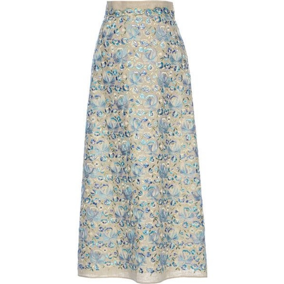 NWT Luisa Beccaria linen embroidered skirt - Picture 2 of 3